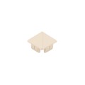 LMT 1 1/2" x 1 1/2" (1.390" x 1.390" ID) Sharp Vinyl Picket Cap for Vinyl Fence Posts (Beige) - 1341-BEIGE
