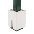 LMT Blu-Mount Angle Wizard 5" Sq. x 36" Heavy-Duty Surface Mount IBC-Compliant Post Mount for Vinyl Railing Posts With PVC Top Leveling Guide - 1366G