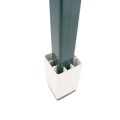 LMT Blu-Mount Adjustable Angle Wizard 4" Sq. x 42" Surface Mount IBC-Compliant Structural Post Mount For Vinyl Railing Posts With PVC Top Leveling Guide - 1367F