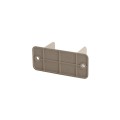 LMT 1374-KHAKI 2" Squar Vinyl Rail Pergola Rafter Cleat Clip - Khaki (EndCaps)