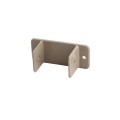 LMT 1374-KHAKI 2" Squar Vinyl Rail Pergola Rafter Cleat Clip - Khaki (EndCaps)