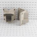 LMT 1387-KHAKI 45 Degree T-Rail Handrail Vinyl Bracket Kit For Vinyl Railing - Khaki