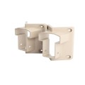 LMT 1387-KHAKI 45 Degree T-Rail Handrail Vinyl Bracket Kit For Vinyl Railing - Khaki