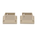 LMT 1388-ALMOND 2" x 3 1/2" 45 Degree Handrail Vinyl Bracket Kit - Almond 
