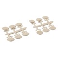 LMT 1388-ALMOND 2" x 3 1/2" 45 Degree Handrail Vinyl Bracket Kit - Almond 