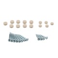 LMT 1388-ALMOND 2" x 3 1/2" 45 Degree Handrail Vinyl Bracket Kit - Almond 