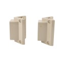 LMT 1388-ALMOND 2" x 3 1/2" 45 Degree Handrail Vinyl Bracket Kit - Almond 