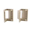 LMT 1388-ALMOND 2" x 3 1/2" 45 Degree Handrail Vinyl Bracket Kit - Almond 