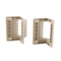 LMT 1388-ALMOND 2" x 3 1/2" 45 Degree Handrail Vinyl Bracket Kit - Almond 