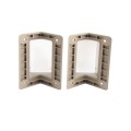 LMT 1388-KHAKI 2" x 3 1/2" 45 Degree Handrail Vinyl Bracket Kit - Khaki