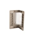 LMT 1388-KHAKI 2" x 3 1/2" 45 Degree Handrail Vinyl Bracket Kit - Khaki