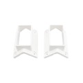 LMT 1388-WHITE 2" x 3 1/2" 45 Degree Handrail Vinyl Bracket Kit For Vinyl Railing - White