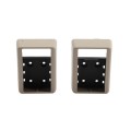 LMT 1393-KHAKI 2" x 3 1/2" Covered Handrail Bracket Kit For Vinyl Railing (2 Piece) - Khaki