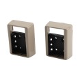LMT 1393-KHAKI 2" x 3 1/2" Covered Handrail Bracket Kit For Vinyl Railing (2 Piece) - Khaki
