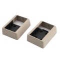 LMT 1393-KHAKI 2" x 3 1/2" Covered Handrail Bracket Kit For Vinyl Railing (2 Piece) - Khaki