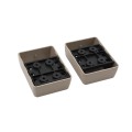 LMT 1393-KHAKI 2" x 3 1/2" Covered Handrail Bracket Kit For Vinyl Railing (2 Piece) - Khaki
