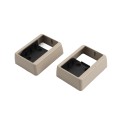 LMT 1393-KHAKI 2" x 3 1/2" Covered Handrail Bracket Kit For Vinyl Railing (2 Piece) - Khaki