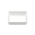 LMT 1393-WHITE 2" x 3 1/2" Covered Handrail Bracket Kit For Vinyl Railing (2 Piece) - White