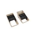 LMT 1395-ALMOND 2" x 3 1/2" Covered Handrail Bracket Kit For Vinyl Railing (2 Piece) - Almond
