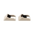 LMT 1395-ALMOND 2" x 3 1/2" Covered Handrail Bracket Kit For Vinyl Railing (2 Piece) - Almond