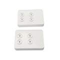 LMT 1399-WHITE 2" x 3 1/2" Covered Handrail Bracket Column Adapter Kit - White