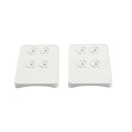 LMT 1399-WHITE 2" x 3 1/2" Covered Handrail Bracket Column Adapter Kit - White