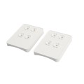LMT 1399-WHITE 2" x 3 1/2" Covered Handrail Bracket Column Adapter Kit - White