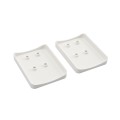 LMT 1399-WHITE 2" x 3 1/2" Covered Handrail Bracket Column Adapter Kit - White