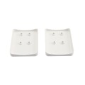 LMT 1399-WHITE 2" x 3 1/2" Covered Handrail Bracket Column Adapter Kit - White