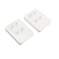 LMT 1399-WHITE 2" x 3 1/2" Covered Handrail Bracket Column Adapter Kit - White