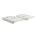 LMT 1399-WHITE 2" x 3 1/2" Covered Handrail Bracket Column Adapter Kit - White