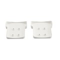 LMT 1400-WHITE T-Rail Covered Handrail Bracket Column Adapter Kit - White
