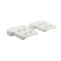 LMT 1400-WHITE T-Rail Covered Handrail Bracket Column Adapter Kit - White