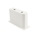 1 3/4" x 7" x 5" Nexus Pocket Rail Vinyl Fence Gate Socket (White) - LMT 1424-WHITE