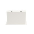 1 3/4" x 7" x 5" Nexus Pocket Rail Vinyl Fence Gate Socket (White) - LMT 1424-WHITE