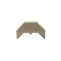 LMT 7/8" x 1 1/2" (0.770" x 2.880" ID) Dog Ear Vinyl Picket Cap for Vinyl Fence Posts (Almond) - 1442NA