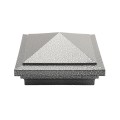 3.625" (3 5/8" x 3 5/8") Haven Style Vinyl Post Cap for 4" x 4" Wood Post - Antique Gray
