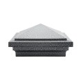 3.625" (3 5/8" x 3 5/8") Haven Style Vinyl Post Cap for 4" x 4" Wood Post - Antique Gray