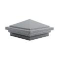 3.625" (3 5/8" x 3 5/8") Haven Style Vinyl Post Cap for 4" x 4" Wood Post - Antique Gray