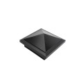 3.625" (3 5/8" x 3 5/8") Haven Style Vinyl Post Cap for 4" x 4" Wood Post - Hammertone Black
