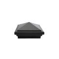 3.625" (3 5/8" x 3 5/8") Haven Style Vinyl Post Cap for 4" x 4" Wood Post - Hammertone Black