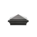 4" x 4" Haven Style Vinyl Post Cap - Hammertone Black