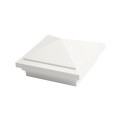 4" X 4" Haven Style Vinyl Post Cap for Vinyl Fence and Railing (White) (PostCaps)