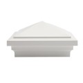 4" X 4" Haven Style Vinyl Post Cap for Vinyl Fence and Railing (White) (PostCaps)