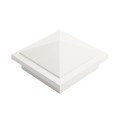 4" X 4" Haven Style Vinyl Post Cap for Vinyl Fence and Railing (White) (PostCaps)