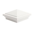 4" X 4" Haven Style Vinyl Post Cap for Vinyl Fence and Railing (White) (PostCaps)