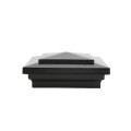 3.625" (3 5/8" x 3 5/8") Cape May Style Vinyl Post Cap for 4" x 4" Wood Post - Hammertone Black