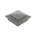 3.625" (3 5/8" x 3 5/8") Cape May Style Vinyl Post Cap for 4" x 4" Wood Post - Hammertone Black