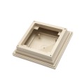 4" X 4" Cape May Style Vinyl Post Cap for Vinyl Fence and Railing (Almond)