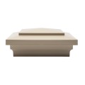 4" X 4" Cape May Style Vinyl Post Cap for Vinyl Fence and Railing (Almond)